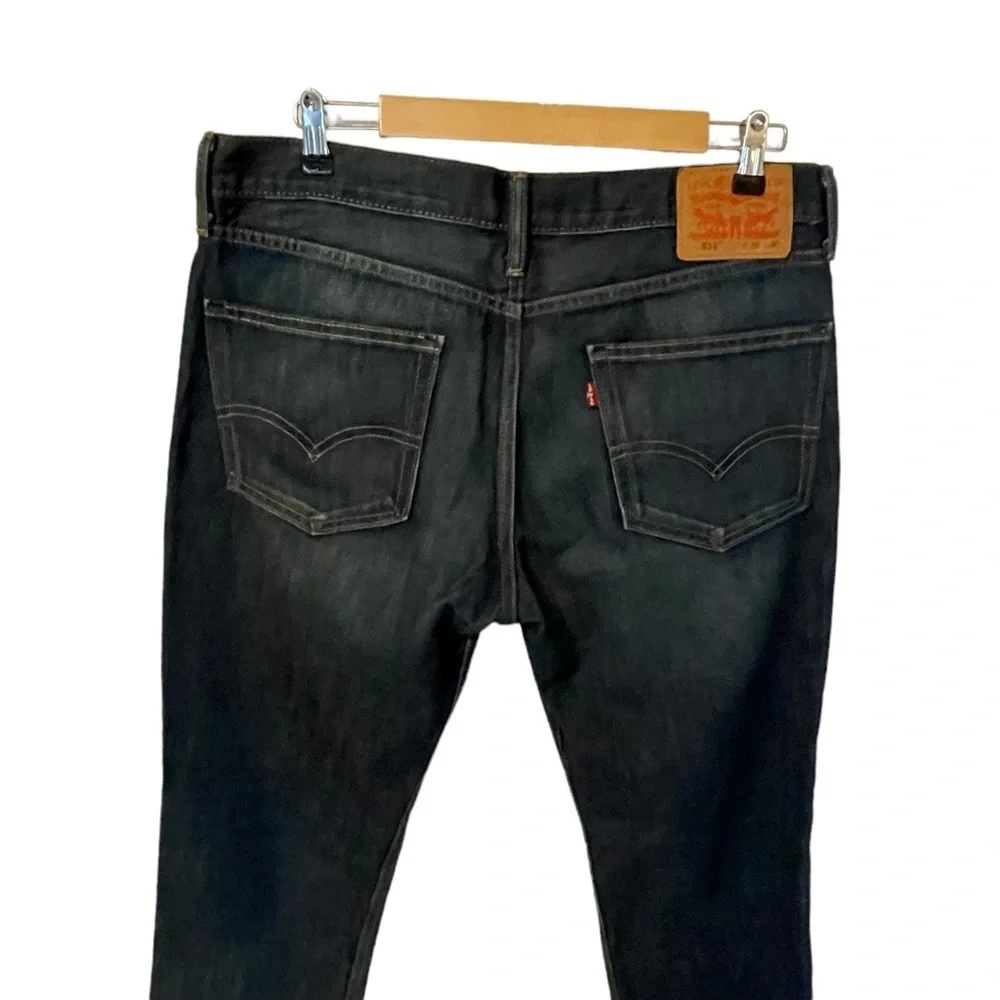𝅺MEN'S Levi's 511 Dark Washed Denim Jeans 36x30